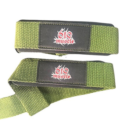 619 Muscle Lifting Straps Army Green